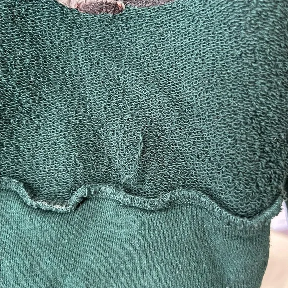 Coach Embroidered Green Crewneck Sweater with Zipper Pull - Picture 11 of 15